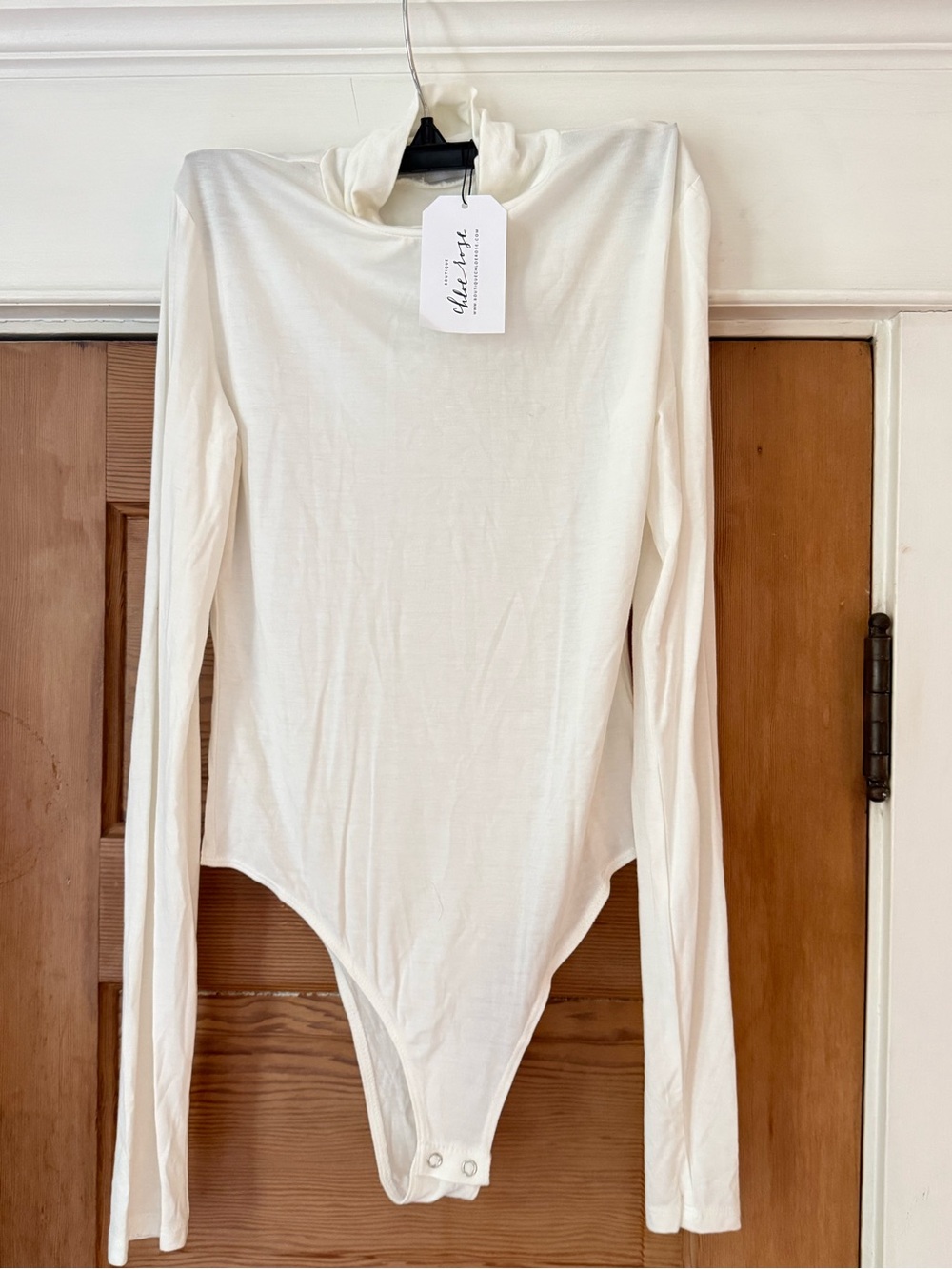 Double Zero Cream Turtleneck Top